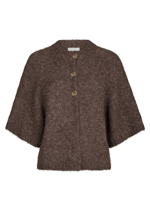 Benuta fluffy knit cardigan Light Brown Neo Noir 